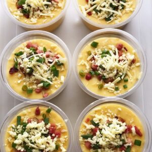 Sopa Aussie – creme de batatas com bacon, frango, parmesão e cebolinha