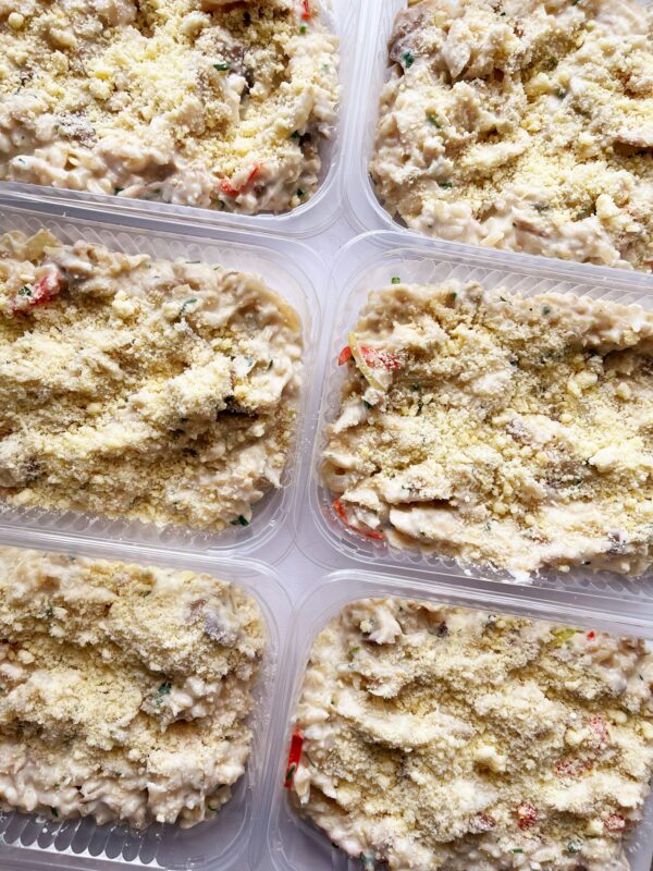 Arroz cremoso de bacalhau- prato sem glúten (350g)