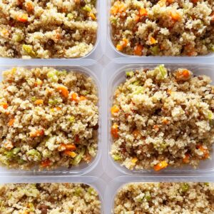 Porção de quinoa temperada – sem glúten/lactose (150g)