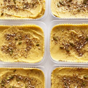 Escondidinho SUPER PROTEICO de carne (130g) com purê de grão de bico (220g) – prato sem glúten/lactose