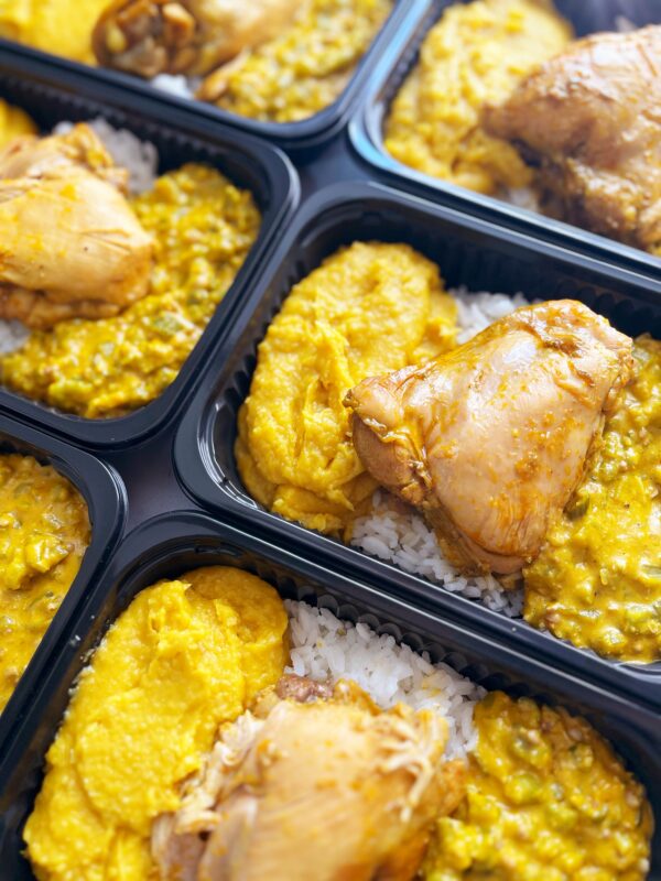 500g! Comida baiana (vatapá, caruru, frango e arroz branco) - sem lactose