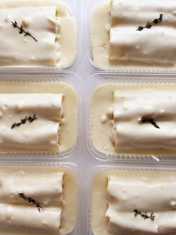 😱 24h NO VALOR DO KIT! Canelone de salmão com ricota ao molho branco (350g)