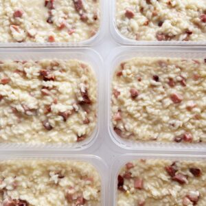Risoto carbonara (com bacon) – prato sem glúten (350g)
