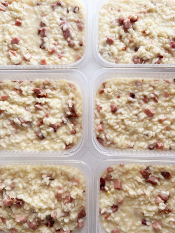 Risoto carbonara (com bacon) - prato sem glúten (350g)