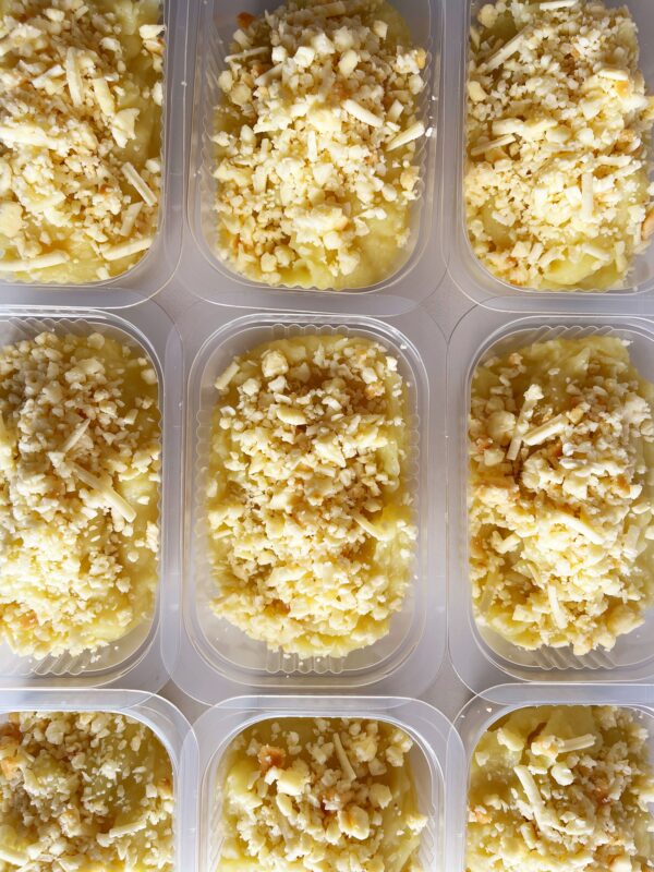 Porção - purê de batatas bem queijudo - sem glúten (200g)