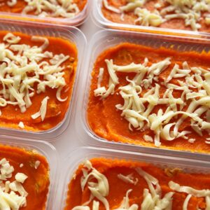 LOWCARB – Escondidinho de carne (130g), purê de abóbora e mussarela de búfala (220g) – prato sem glúten