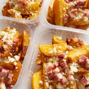 Porção – batata rústica com bacon e mussarela (200g)
