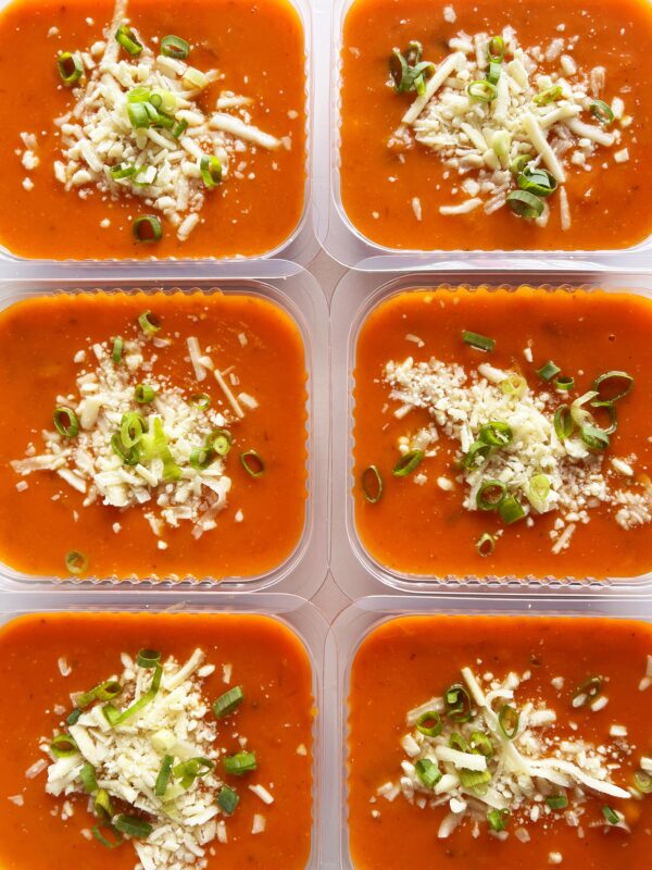 CARNE - sopa creme LOWCARB de abóbora com carne e parmesão (aprox. 400ml - sem glúten)
