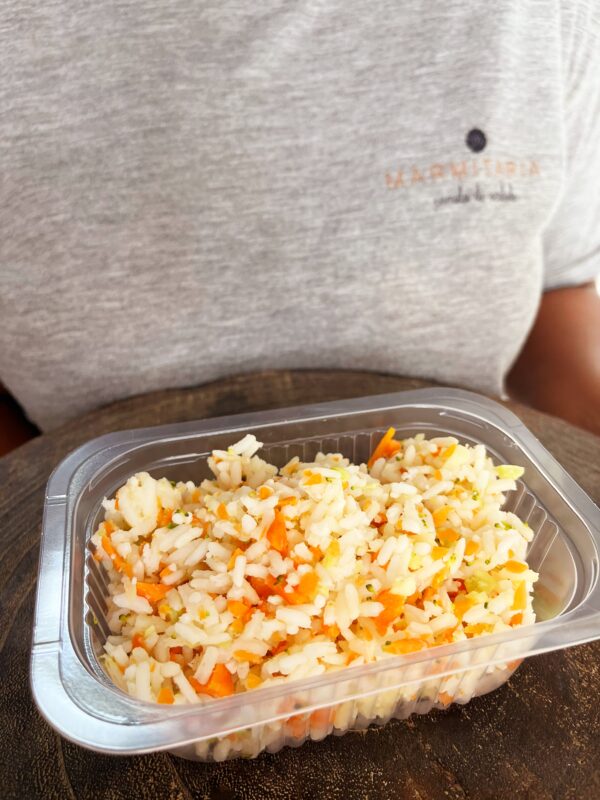 Arroz branco com cenoura e brócolis - 150g