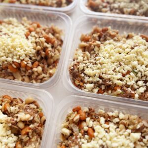 Baião de dois com carne do sol e mussarela – prato sem glúten (300g)