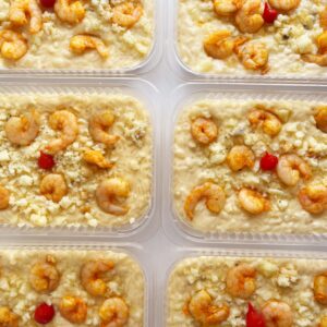 APENAS 24H NO VALOR DO KIT 🗣️ Arroz Praia do Forte: arroz cremoso queijudo com camarões – prato sem glúten (350g)