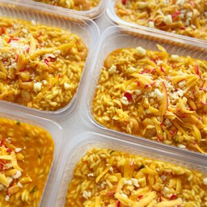 Edição de Natal 🎄 Risoto de camarão ao queijo reino – prato sem glúten (350g)