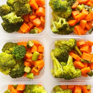 Porção: brócolis, cenoura e quiabo (200g)