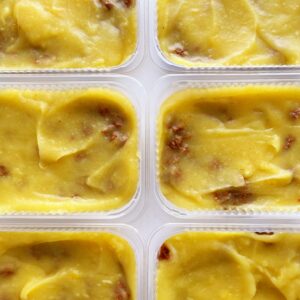 Escondidinho FIT de carne (130g), purê de mandioquinha (220g) – prato sem glúten/lactose