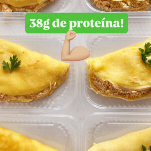 Crepioca SUPER PROTEICA de frango com ricota (aprox. 38g de proteína!) – prato sem glúten, 200g