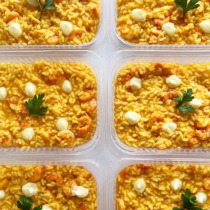 24H NO VALOR DO KIT 🗣️⚠️ Risoto de camarão com Catupiry® – prato sem glúten (350g)