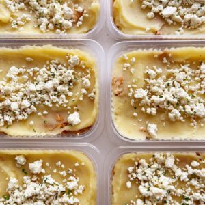 Escondidinho FIT de frango (125g), purê de batata com ricota (225g) – prato sem glúten