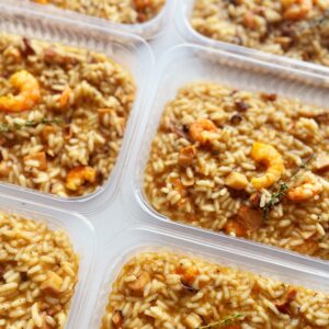 24H NO VALOR DO KIT 🎉😳 Risoto de polvo e camarão – preto sem glúten (350g)