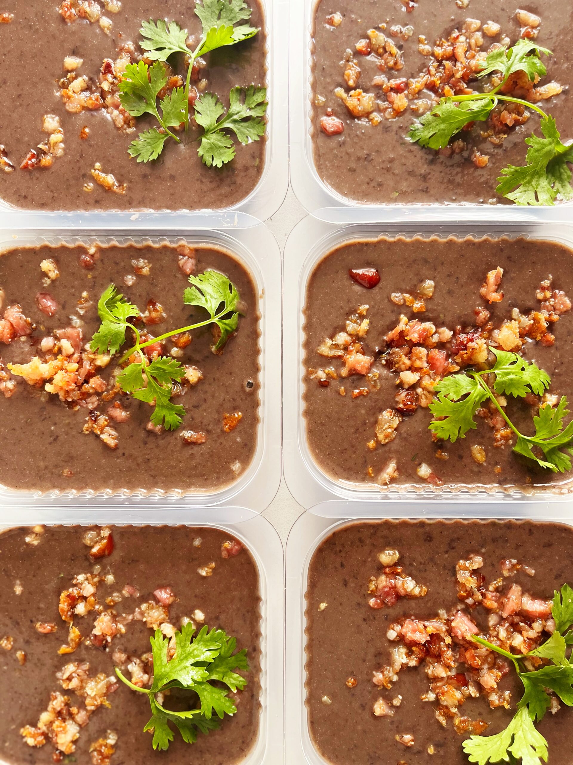 Sopa de feijão com bacon e coentro - aprox. 400ml