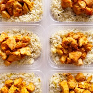 Risoto de alho poró com palmito (240g), filé de frango assado (110g) – prato sem glúten