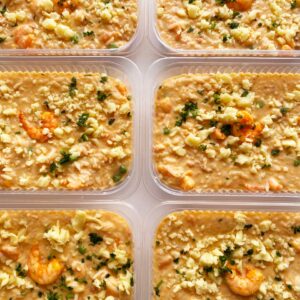 APENAS 24H NO VALOR DO KIT 🤩🙌🏾 Camarão Imperial: arroz cremoso, camarão, ervilha, bacon e mussarela – prato sem glúten (350g)