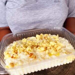 400g! Porção de risoto de alho poró ao provolone