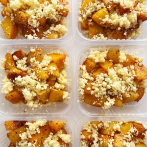 Porção: batata rústica com mussarela (150g)