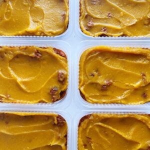 Escondidinho FIT de carne de panela (130g), purê de batata doce laranja orgânica (220g) – prato sem glúten/lactose