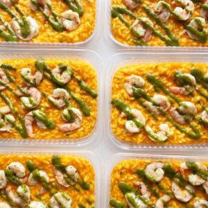 VALOR DO KIT NO FDS 🤩‼️Risoto de abóbora com camarões ao pesto artesanal – prato sem glúten (350g)